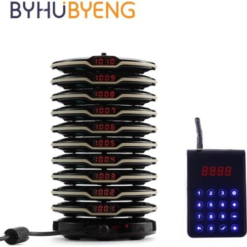 BYHUBYENG Pager Vibrator Wireless Calling Restaurant Paging System Cafe Shop Coaster Beep Restaurant Equipments Fast Food
