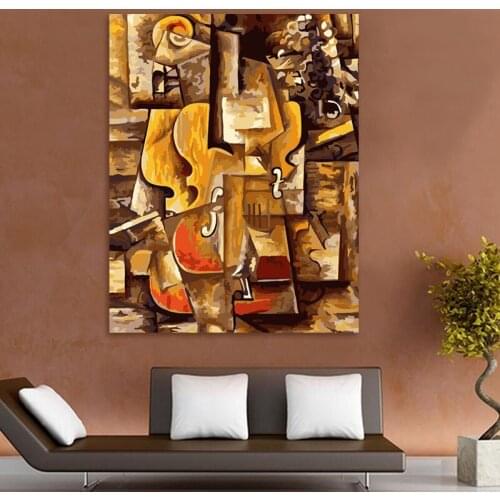 Picasso classical abstract oil paintings DIY canvas wall paintings oil painting by numbers picture by numbers