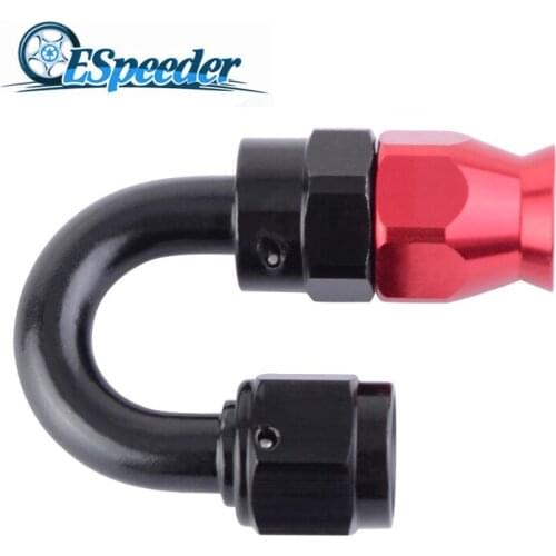 ESPEEDER AN10 180degree Swivel PTFE Hose End PTFE Fittings Adaptor Swivel Seal Hose End For Oil Fuel Line