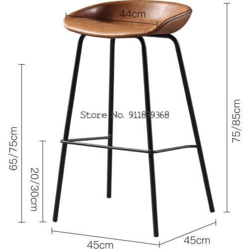 Net Red Ins High Chair Modern Simple Home Back Bar Chair Nordic Luxury Bar Chair Creative High Stool
