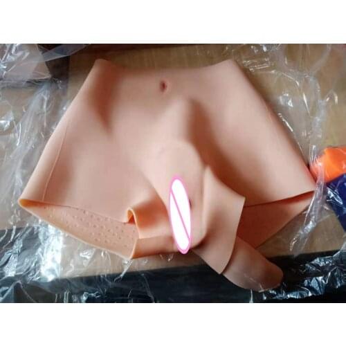 6G Upgrade Silicone Realistic Vagina Panties Shemale Crossdresser Pussy Pants Transgender Artificial Sex Fake Underwear Lift Hip