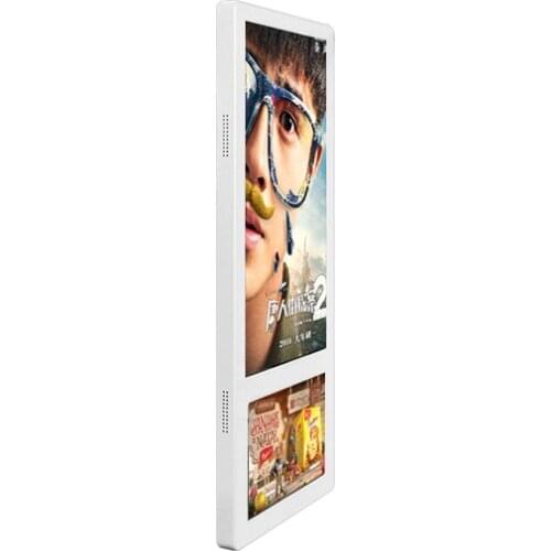 Super Slim Wall Mount 18.5inch 10.1" Dual screens Elevator Digital Signage LCD Advertising Screen Display