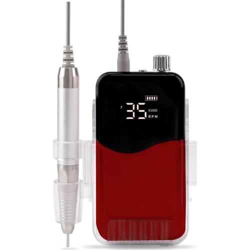 Wave Cordless Brushless Electric Nail Drill Machine 35000rpm Drill Set for Manicure Pedicure Rechargeable Battery Wireless