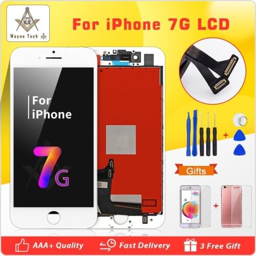 Top Quality AAA LCD For iPhone 7 Display With Touch Digitizer Assembly Display Cold Glue Free Shipping