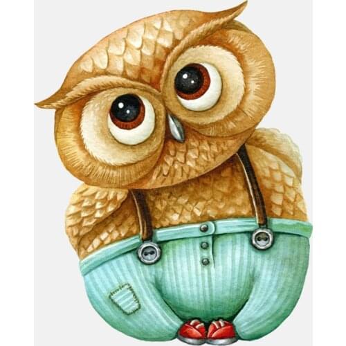Funny Cute Chubby Owl Car Sticker Exterior Accessories Vinyl Decal for Laptop Fridge Lada Vesta Peugeot 307 Passat B5,15cm*12cm