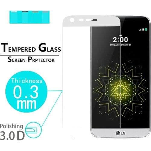 Premium hardness Anti-Shatter Screen Protector film 3D full Curved film for LG G5 5.3" full coverage screen Tempered Glass Films