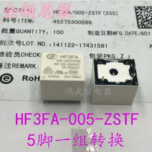 100% New&original HF3FA-005-ZSTF 5VDC 10A
