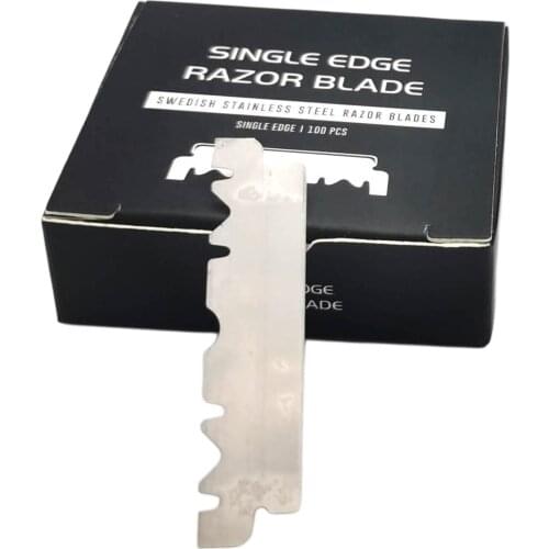 100Pcs Barber Single Edge Razor Blades High Quality Stainless Steel for Barbers Exchangeable Blade Razors