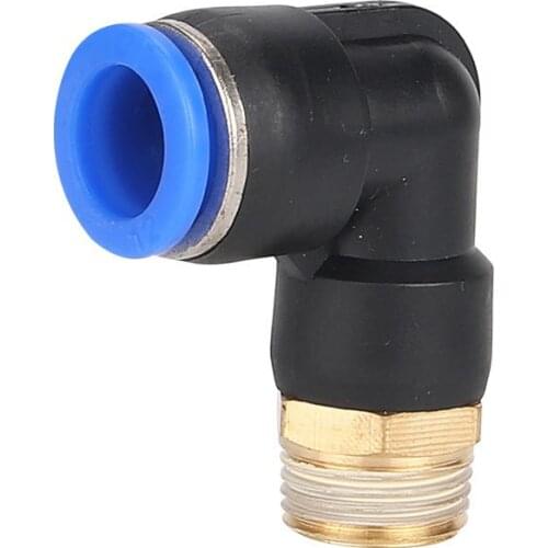 1CPS Pneumatic Fittings PL M5/4/6/8/10/12/14/16 L Type Elbow Hose Tube Thread Pipe Coupler Plastic Push-in Trachea Connector