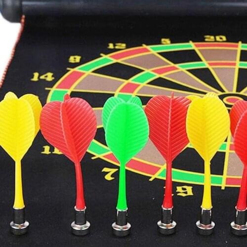 3Pcs/lot Bullseye Target Game Plastic Dart Wing Magnetic Darts Two-Sided Magnetic Board Durable Safety Party Target Game Toy