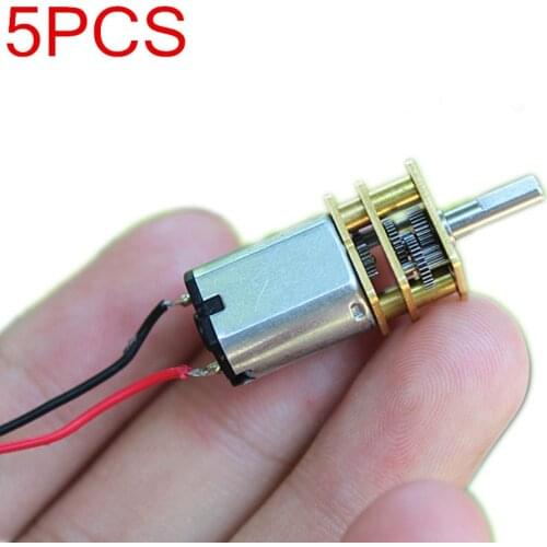 5PCS/LOT 3-6V 360RPM Slow Speed Micro Mini N20 Full Metal Gearbox Gear Reducer Motor Speed Reduction Motor DIY Robot Smart Car