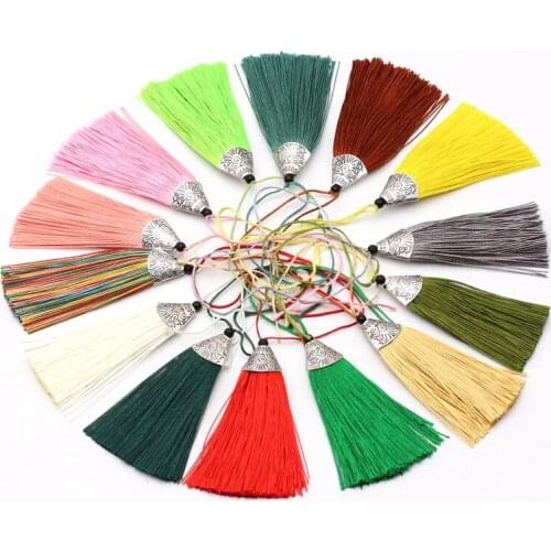 5PCS metal fish hat tassel pendant DIY material polyester line home decoration curtain decoration tassel jewelry accessories