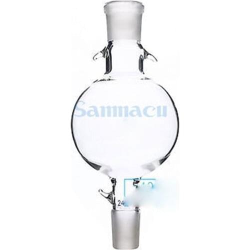 500ml 19/26 Chromatography Solvent Reservoir Ball Lab Glass Bottle Quick Fit