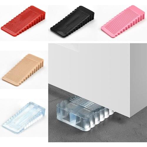 Safety Silicone Door Stop Stoppers Block Wedge Doorstops Door Stopper Home Office Door rear retainer Anti-collision Stop