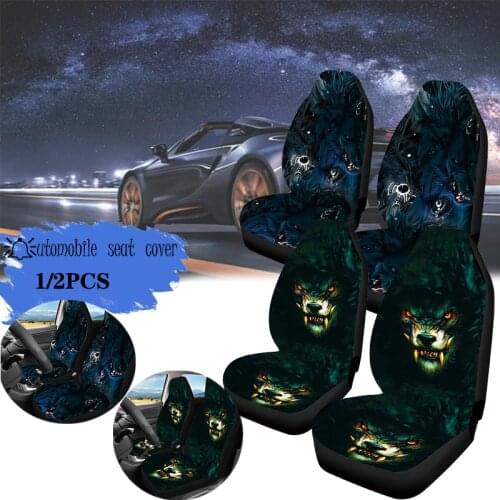 AIMAAO Car seat cover auto parts car front is suitable for most cars, SUV deep forest wolves and jungle