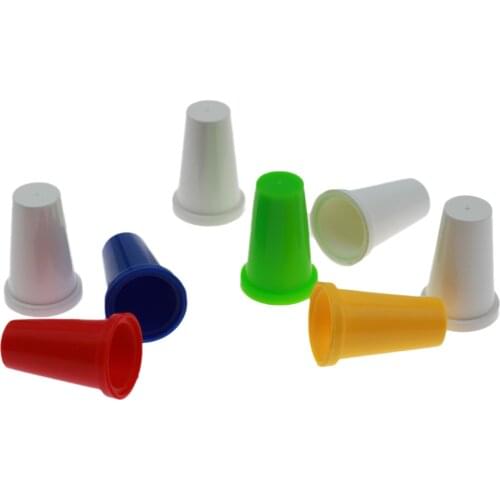 Double Color 16 Magic Thimbles Nested Finger Cap Professional Magie Fingertip Finger Stall Stage Magic Tricks Props gimmicks