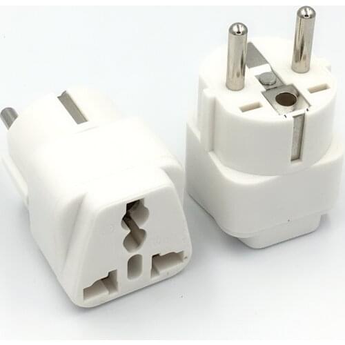 EU European AC Power Electrical Schuko Plug To US UK AU Plug Universal International World Travel Adapter Outlet Socket Adaptor