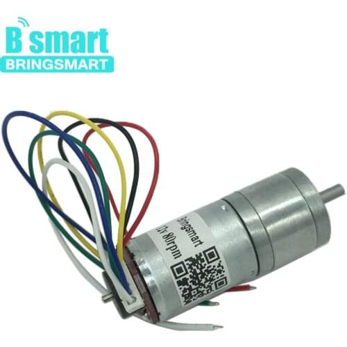 Bringsmart JGA25-371 Encoder Gear Motor 12v DC for High Torque Mini Electric Motor Micro Electric Parts for Toy