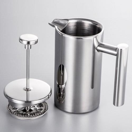 Coffee Maker French Press Stainless Steel Espresso Coffee Machine High Quality Double-Wall Insulated Coffee Tea Maker Pot 1000ml