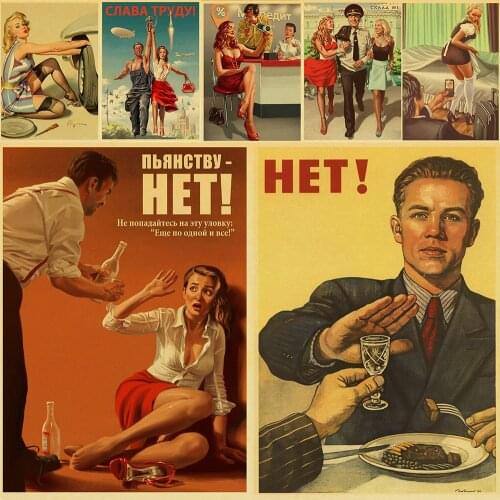 Fashion Canvas Painting World War II Poster Stalin USSR CCCP Poster Prints Wall Pictures Kids Bedroom Living Room Home Decor