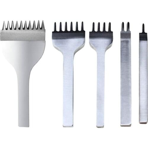 4Pcs/ set Leather Craft Tool Set Stainless Steel Hole Chisel Graving Stitching Punch Tools Kit 4 size for choose