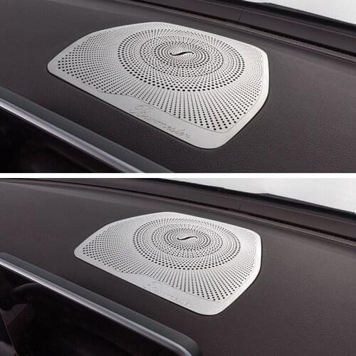 Dashboard Loudspeaker Cover Stickers Trim Accessories LHD For Mercedes Benz W205 GLC C Class C180 C200 Car styling Audio Speaker