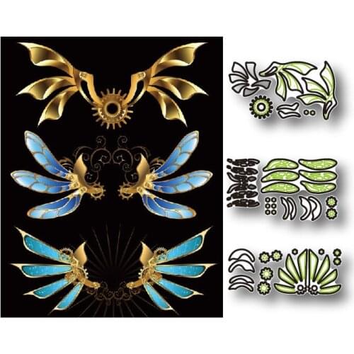2021 new stamp gear wings metal cutting mold decoration background scrapbook greeting card DIY crafts blade embossing template