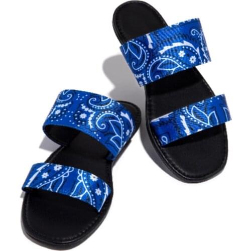 Womens Slippers Graffiti Bandana Slides Cashew Flower Silk Flats Shoes Outdoor Beach Sandals Summer Ladies Home Footwear 2020