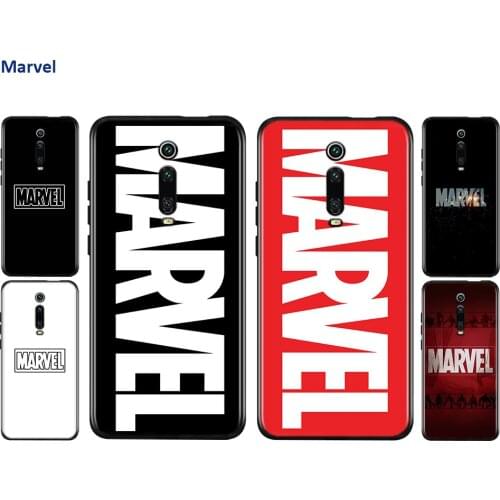 Silicone Cover Marvel Logo For Xiaomi Redmi 9 9T 9C 8 7 6 Pro 9AT 9A 8A 7A 6A S2 5 5A 4X Plus Phone Case