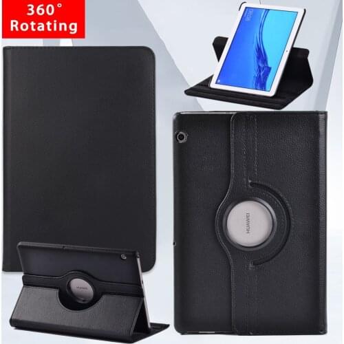 For Huawei MediaPad T5 10 10.1 Inch/T3 10 9.6 Inch 360 Rotation Smart Drop Resistance Tablet Cover Case + Stylus