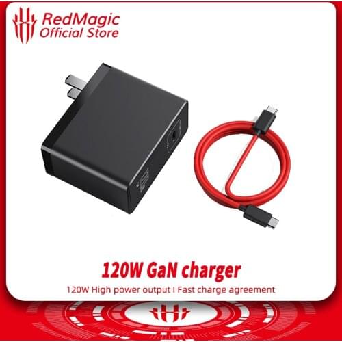 Nubia 120W GaN Quick charger 120W GaN charger RedMagic 120W GaN Power Adapter 6A Cable Compatible with pd/qc protocol