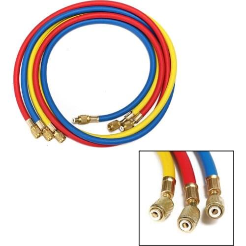 1Pcs High Quality Optional Color Refrigeration Charging Hoses 1.5m Air Conditioning R134a HVAC 5FT Red Color Yellow #275811