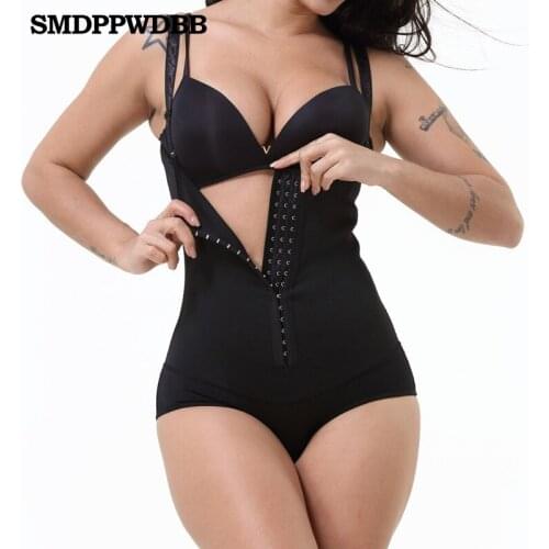Women Bodysuit Tummy Control Shapewear Waist Trainer Slim Hook Butt Lifter Open Bust Corset Body Shaper Trimmer