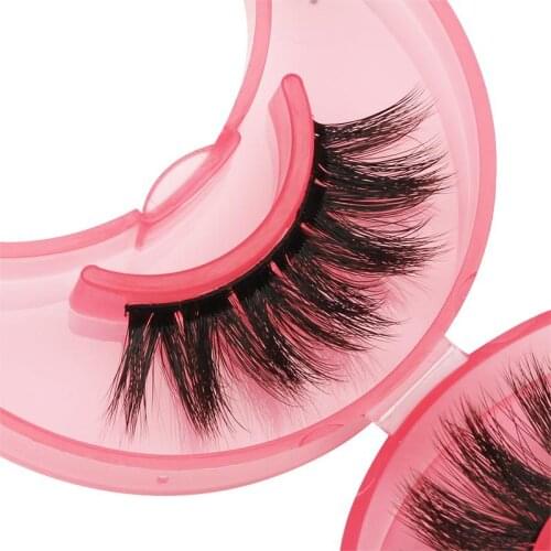 1 Pair Makeup Eyelashes 3D Mink Lashes Fluffy Soft Wispy Natural Cross Eyelash Extension Reusable Lashes Mink False Eyelashes