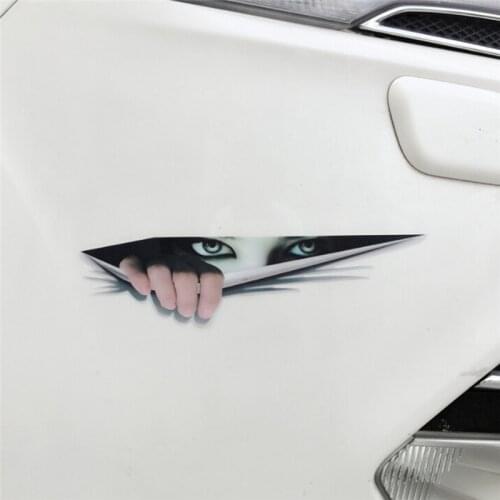 1pcs girl eyes voyeur car stickers 24x6cm PVC car stickers creative car decoration stickers