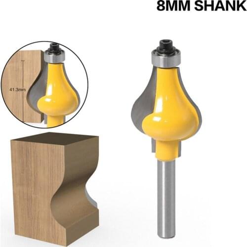 1PC 8mm Shank Traditional Thumbnail Classical & Beaded Handrail Router Bit Set Woodworking cutter Tenon Cutter