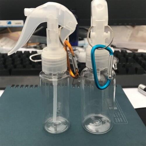 12pcs Clear Plastic Spray Bottle Keychain Holder 60ml Empty Mist Spray Bottle for Cleaning Solutions Travel Size