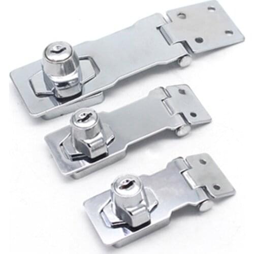 2.5"-5" Anti Theft Hasp Staple Shed Latch Stainless Steel Gate Door Lock Easy Install Padlock Clasp Cabinet