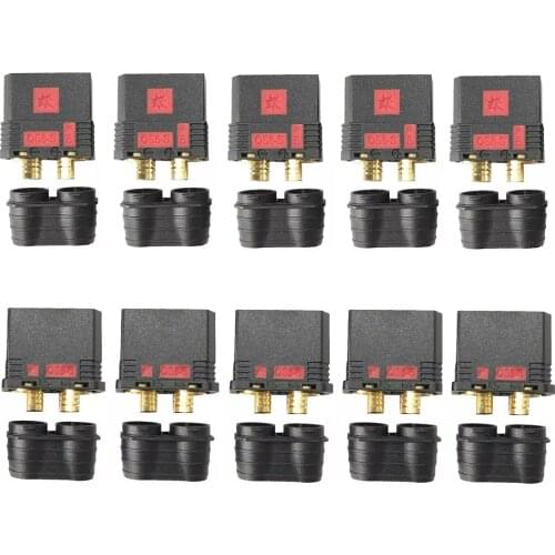 2/5pair QS8-S Heavy Duty Battery Connector Anti-Spark Gold Connector Large Power Plug for RC Plant protection drone Car Model