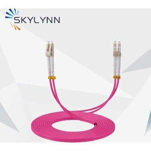 20PCS LC/UPC-LC/UPC Duplex 2.0mm Multi Mode OM4 Purple LSZH Jacket Fiber Optic Patch Cord 1/2/3/5/10 Meter Length