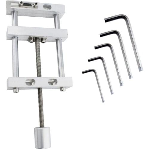 3.5 Inch Mini Drill Press Vise Metal Bench Vise Table Flat Clamp C Clamp for Carving Walnut Metal Engraving Woodworking