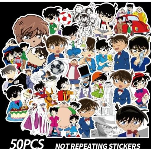 50pcs/pack new Japan Anime Cartoon detective conan sticker scrapbooking stickers decor Label Diary Album Stickers Classic Toys
