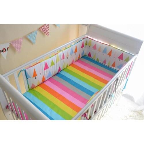6PCS baby bedding cama bebe Crib Protection Infant Bedding For crib cushion newborn cot bed sets (4bumpers+sheet+pillow cover)