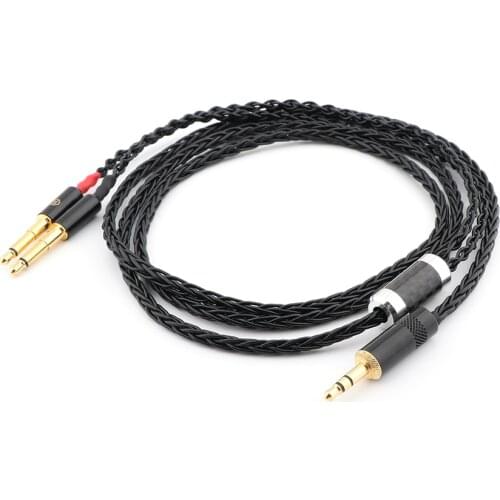 8 Cores 3.5mm Stereo Plug Audio Upgrade Cable for Meze 99 Classics T1P T5P t1 d8000 MDR-Z7 D600 D7100 Headphone