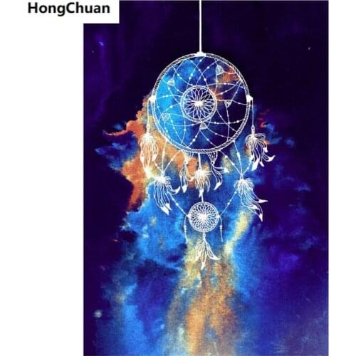 Wind chime full square round diamond painting mosaic cross stitch 5D DIY rhinestone embroidery home decoration Christmas gift