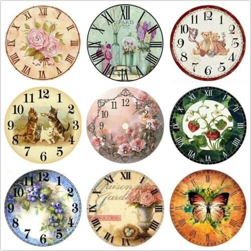 Dpsprue Full Diamond Painting Cross Stitch Animal With Clock Mechanism Mosaic 5D Diy Square Round Scenery 3d Embroidery Gift