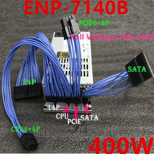 New PSU For Enhance FLEX NAS LOLI Small 1U A4M K35 K39 K49 M41 T34 400W Power Supply ENP-7140B