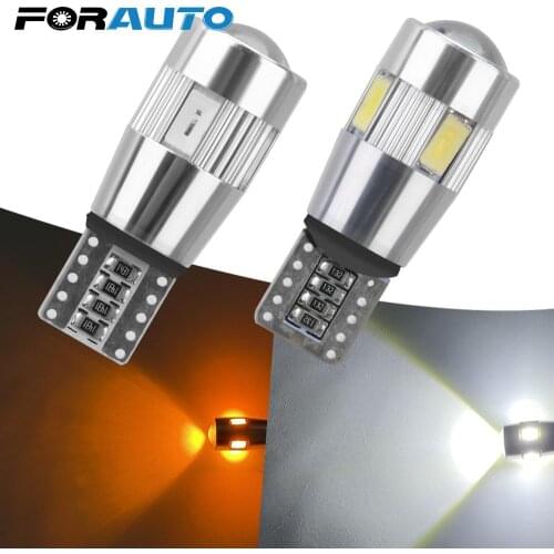 Canbus 12V 6000K T10 W5W LED Signal Light Auto Claerance Wedge Side Reverse Lamps 2pcs Car 5W5 LED Bulb 5630 6SMD
