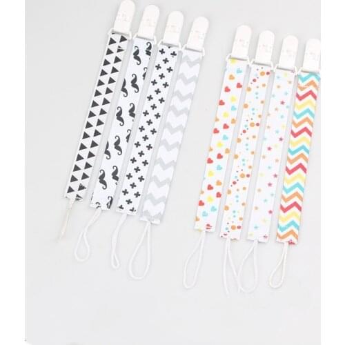 1 Piece Baby Pacifier Chain with String Baby Clip Holder Nursing Teether Dummy Soother Nipple Leash Strap 8 Styles