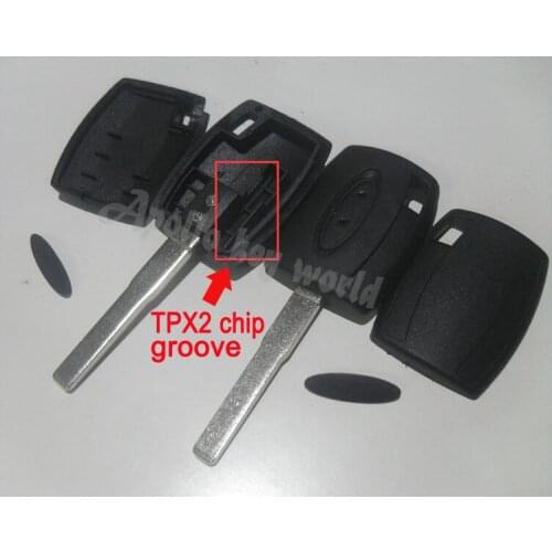 TRANSPONDER KEY SHELL CASE FOR FORD FOCUS ( CAN INSTALL TPX2 CHIP ) KEY FOB COVER WITH HU101 BLADE 5PCS/LOT